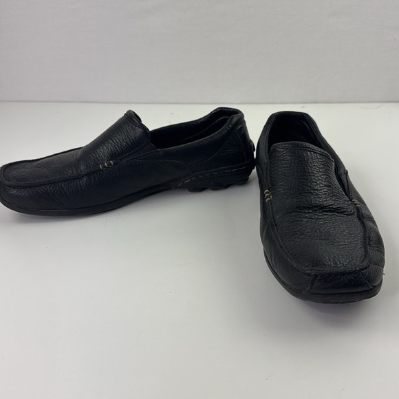 Merrell Black Pebbled Leather Slip-On Loafers - Picture 4 of 11